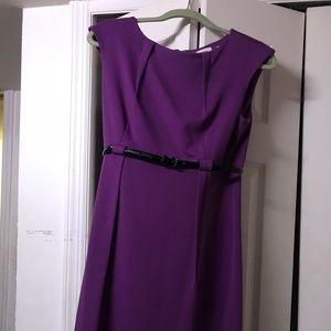 SOLD!!!Purple Calvin Klein Dress with Belt
